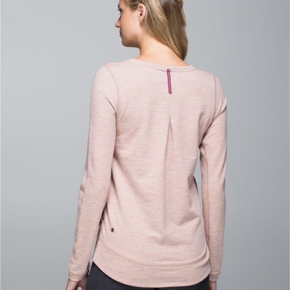 Lululemon Exhalation Pullover II Heathered Marled Mojave Magenta Pink size 6 EUC - Picture 15 of 15